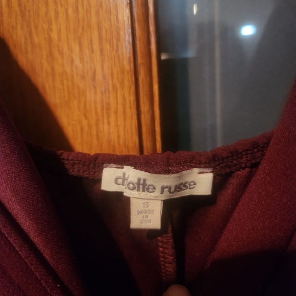 Charlotte Russe Elegant Burgundy Cut-Out Bodycon Dress - Picture 3 of 9